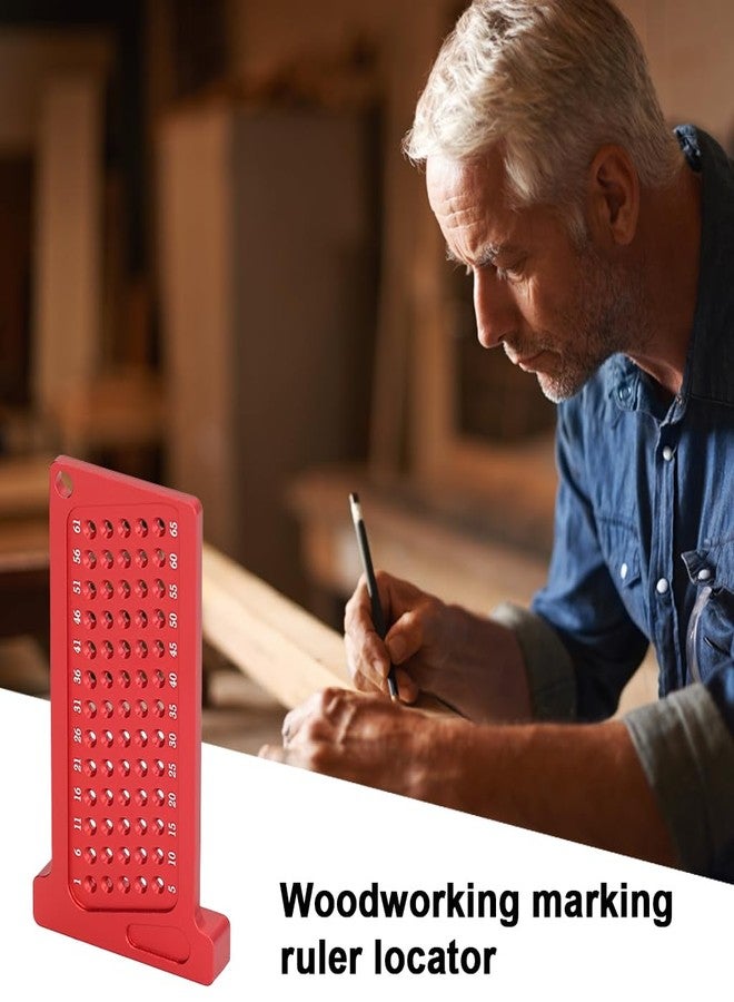 Serplex® Woodworking Scriber, Aluminum Alloy Saddle T Square Ruler, Multi-hole Drilling Guide Drill Hole Positioning Jig Woodworking Positioning Board, Indexing Hole Guide, Drill Hole Spacer Plate - Image 4